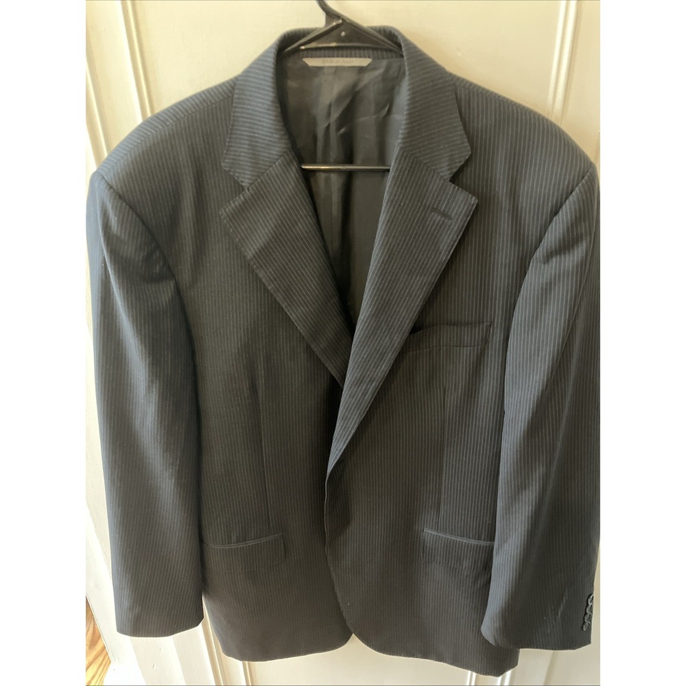 Vintage Canali Men's Pin Stripe Jacket 100% Wool Made In Italy